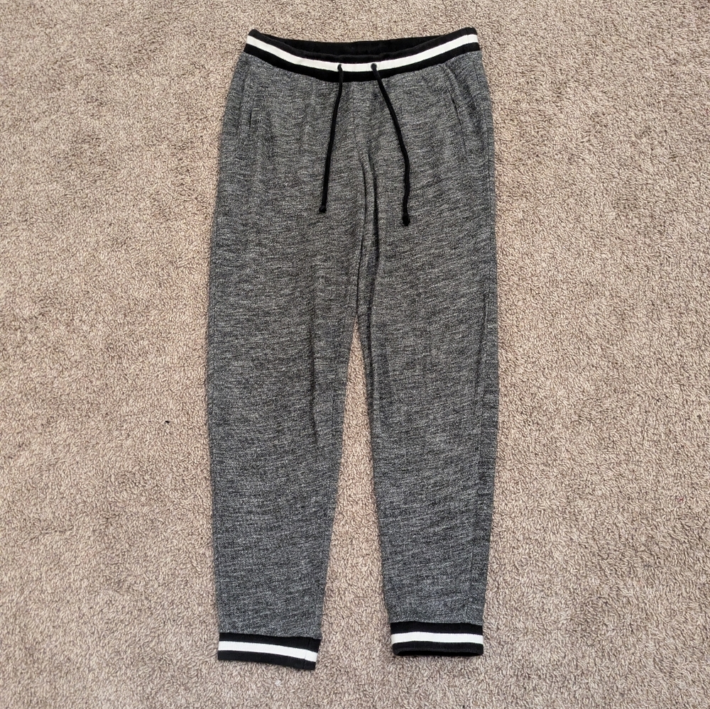 Forever 21 women's heathered dark grey relaxed fit drawstring waist joggers